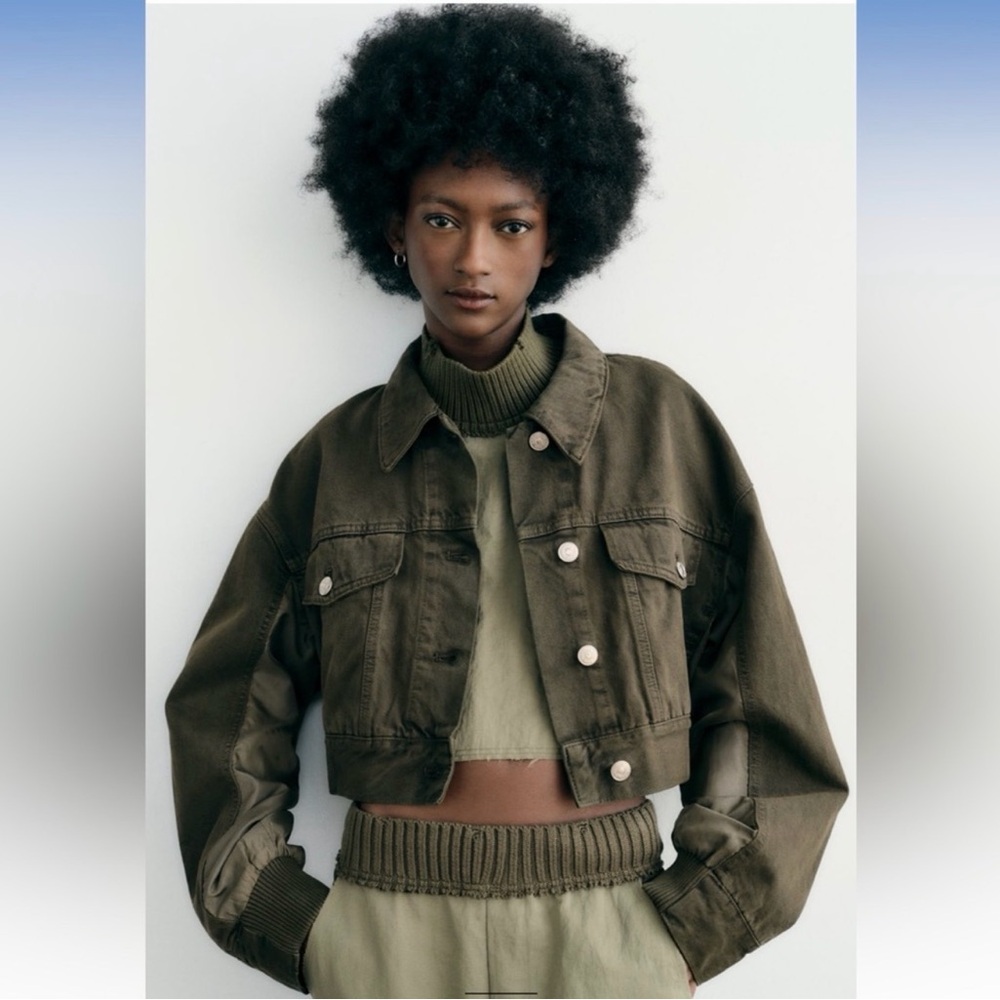 Zara COMBINATION CROP TRF JACKET